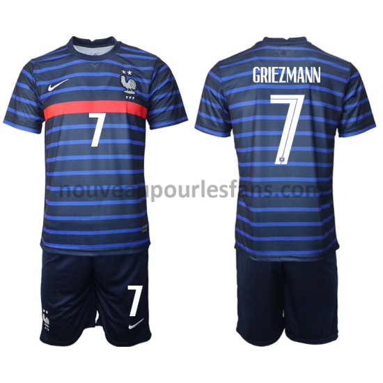 Maillot France Antoine Griezmann 7 Enfant Tenue Domicile Euro 2020 Manche Courte