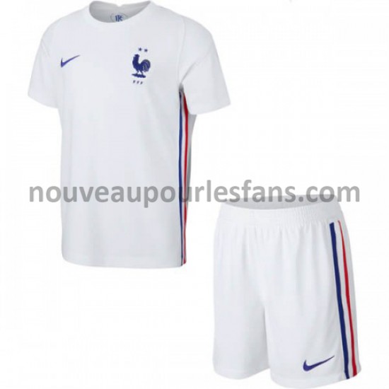 Maillot France Enfant Tenue Extérieur Euro 2020 Manche Courte