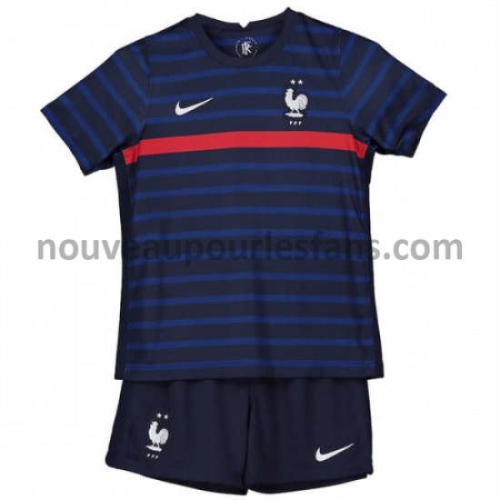 Maillot France Enfant Tenue Domicile Euro 2020 Manche Courte