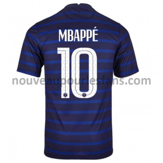 Maillot France Kylian Mbappé 10 Tenue Domicile Euro 2020 Manche Courte