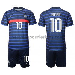 Maillot France Kylian Mbappé 10 Enfant Tenue Domicile Euro 2020 Manche Courte