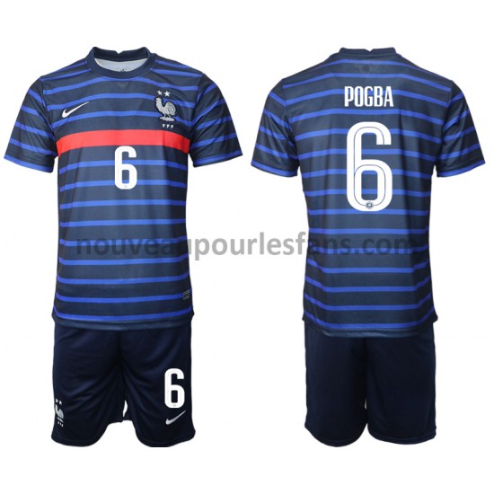 Maillot France Paul Pogba 6 Enfant Tenue Domicile Euro 2020 Manche Courte