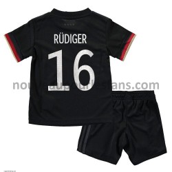Maillot Allemagne Antonio Rüdiger 16 Enfant Tenue Extérieur Euro 2020 Manche Courte