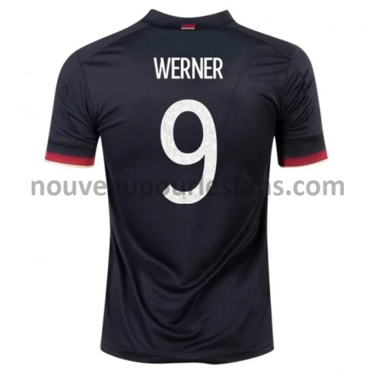 Maillot Allemagne Werner 9 Tenue Extérieur Euro 2020 Manche Courte
