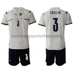 Maillot Italie Giorgio Chiellini 3 Enfant Tenue Extérieur 2021-2022 Manche Courte