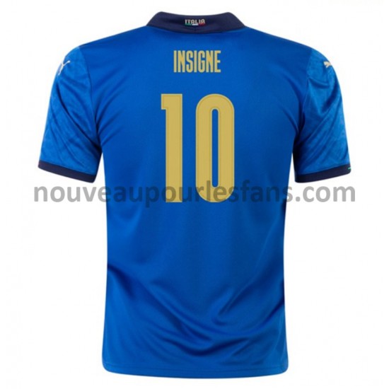 Maillot Italie Insigne 10 Tenue Domicile Euro 2020 Manche Courte