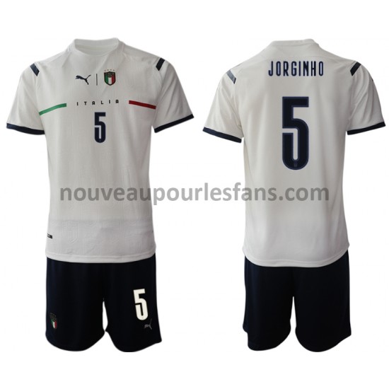 Maillot Italie Manuel Locatelli 5 Enfant Tenue Extérieur 2021-2022 Manche Courte