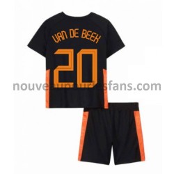 Maillot Pays-Bas Donny van de Beek 20 Enfant Tenue Extérieur Euro 2020 Manche Courte