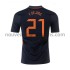 Maillot Pays-Bas Frenkie de Jong 21 Tenue Extérieur Euro 2020 Manche Courte