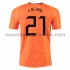 Maillot Pays-Bas Frenkie de Jong 21 Tenue Domicile Euro 2020 Manche Courte