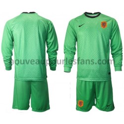 Maillot Pays-Bas Gardien Enfant Tenue Extérieur Euro 2020 Manche Longue
