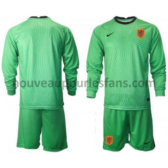 Maillot Pays-Bas Gardien Enfant Tenue Extérieur Euro 2020 Manche Longue