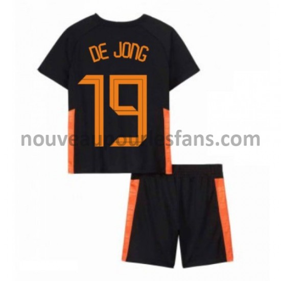 Maillot Pays-Bas Luuk de Jong 19 Enfant Tenue Extérieur Euro 2020 Manche Courte