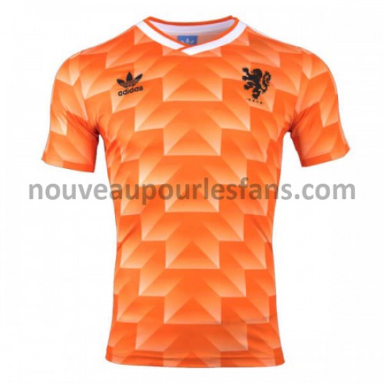 Maillot Pays-Bas Retro Tenue Domicile 1988 Manche Courte