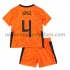 Maillot Pays-Bas Virgil van Dijk 4 Enfant Tenue Domicile Euro 2020 Manche Courte
