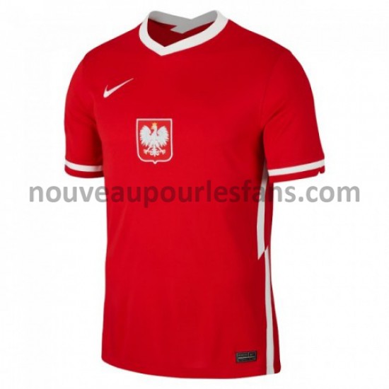 Maillot Pologne Tenue Extérieur Euro 2020 Manche Courte