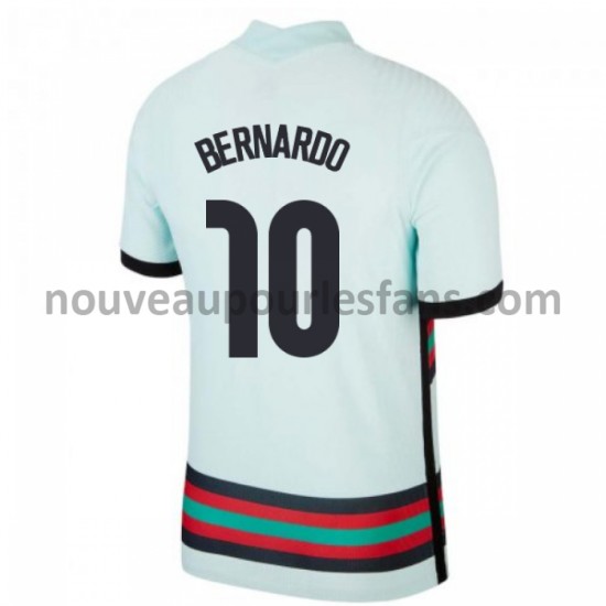 Maillot Portugal Bernardo Silva 10 Tenue Extérieur Euro 2020 Manche Courte
