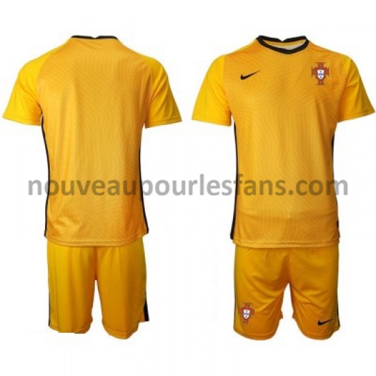 Maillot Portugal Gardien Enfant Tenue Extérieur Euro 2020 Manche Courte