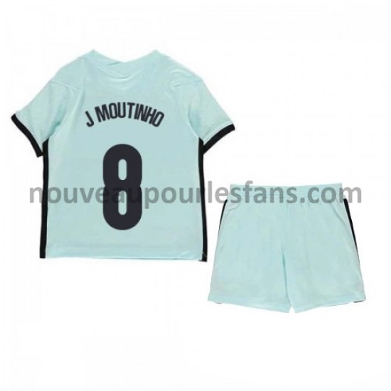Maillot Portugal Joao Moutinho 8 Enfant Tenue Extérieur Euro 2020 Manche Courte