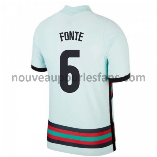 Maillot Portugal Jose Fonte 6 Tenue Extérieur Euro 2020 Manche Courte