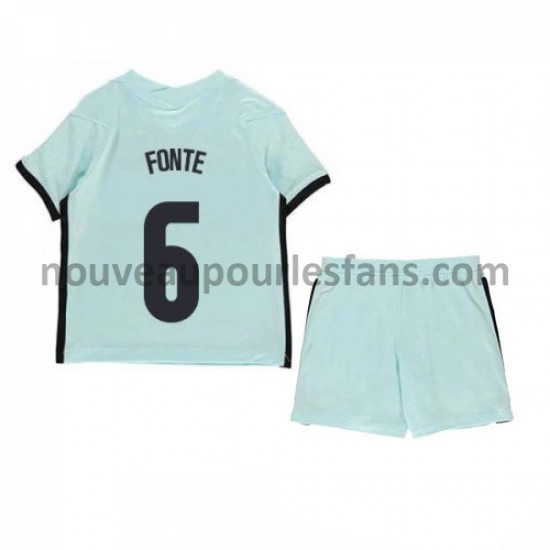 Maillot Portugal Jose Fonte 6 Enfant Tenue Extérieur Euro 2020 Manche Courte