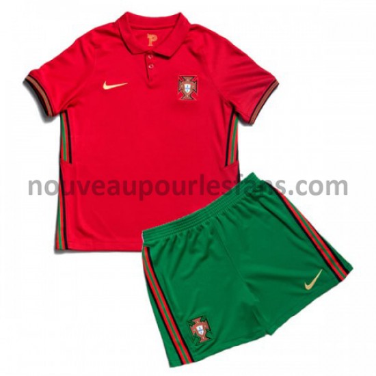 Maillot Portugal Enfant Tenue Domicile Euro 2020 Manche Courte