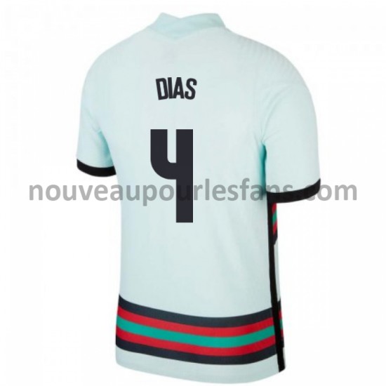 Maillot Portugal Ruben Dias 4 Tenue Extérieur Euro 2020 Manche Courte