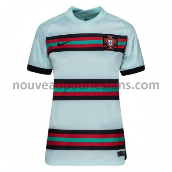 Maillot Portugal Femme Tenue Extérieur Euro 2020 Manche Courte