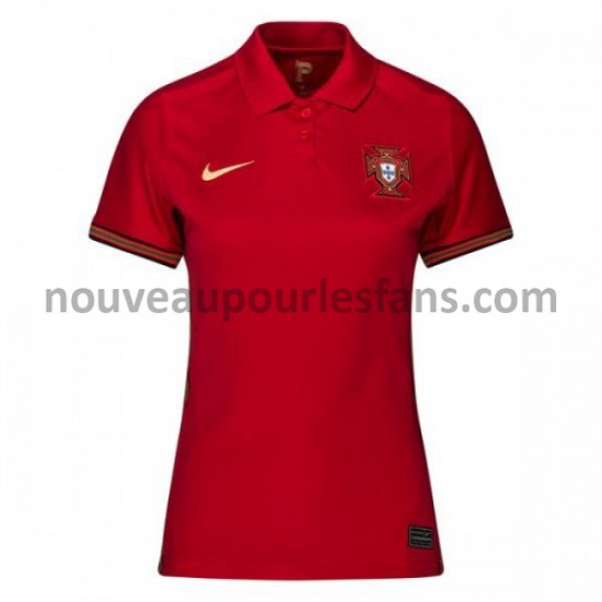 Maillot Portugal Femme Tenue Domicile Euro 2020 Manche Courte