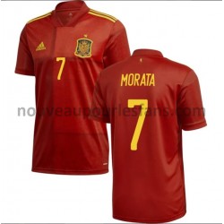 Maillot Espagne Morata 7 Tenue Domicile Euro 2020 Manche Courte