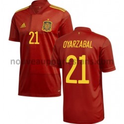 Maillot Espagne Oyarzabal 21 Tenue Domicile Euro 2020 Manche Courte