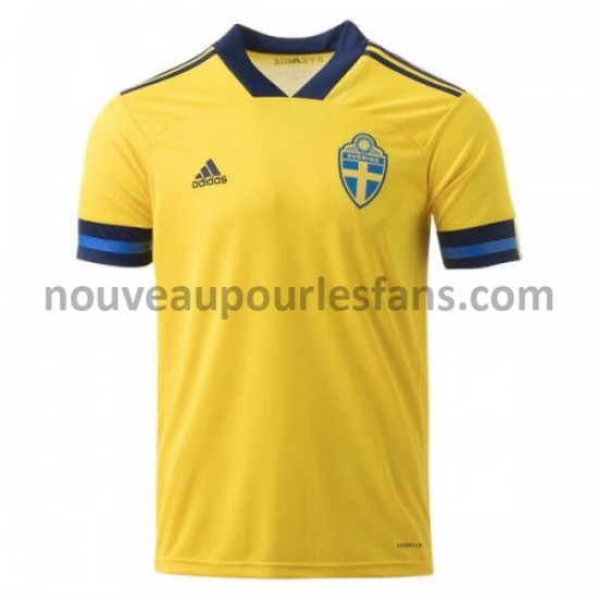Maillot Suède Tenue Domicile Euro 2020 Manche Courte