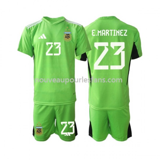 Maillot Argentine Emiliano Martinez 23 Gardien Enfant Tenue Domicile Coupe du Monde 2022 Manche Courte