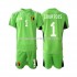 Maillot Belgique Courtois 1 Gardien Enfant Tenue Domicile 2021-2022 Manche Courte