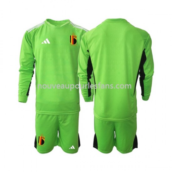 Maillot Belgique Gardien Enfant Tenue Domicile 2021-2022 Manche Longue