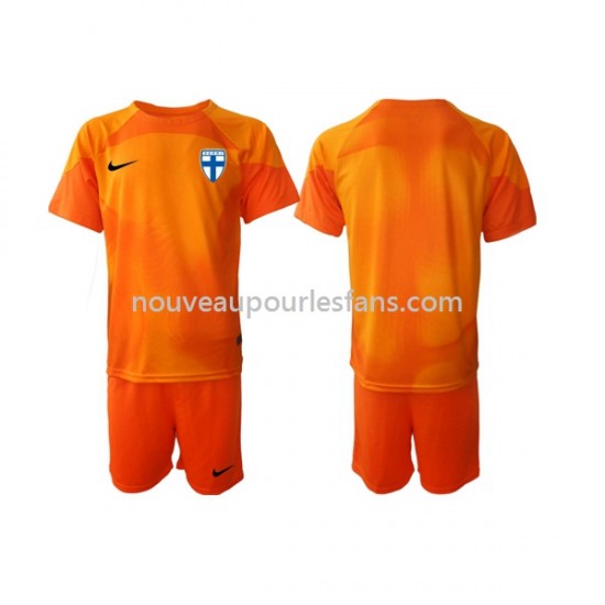 Maillot Finlande Gardien Enfant Tenue Domicile 2022-2023 Manche Courte