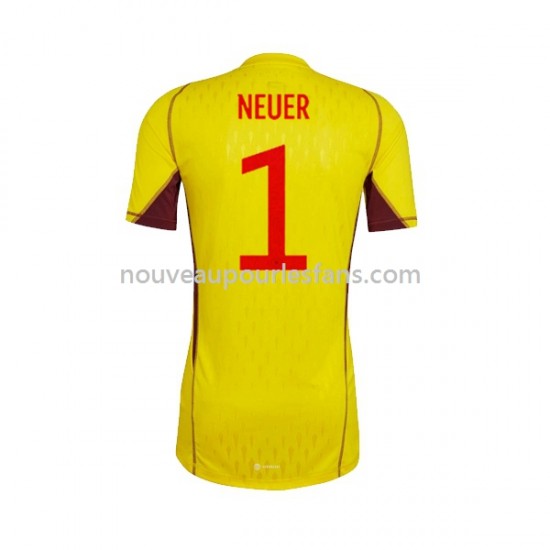 Maillot Allemagne Manuel Neuer 1 Gardien Homme Tenue Extérieur Coupe du Monde 2022 Manche Courte