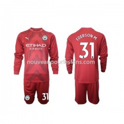 Maillot Manchester City Ederson M 31 Gardien Enfant Tenue Domicile 2022-2023 Manche Longue