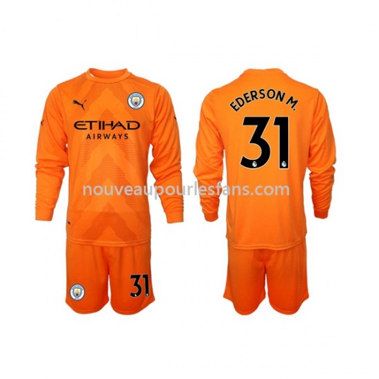 Maillot Manchester City Ederson M 31 Gardien Enfant Tenue 3ème 2022-2023 Manche Longue
