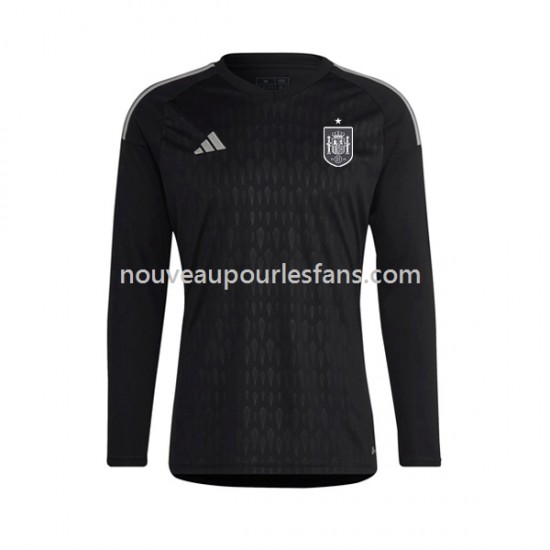 Maillot Espagne Gardien Homme Tenue Domicile 2022 Manche Longue