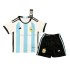 Maillot Argentine Enfant Tenue Domicile Coupe du Monde 2022 Manche Courte