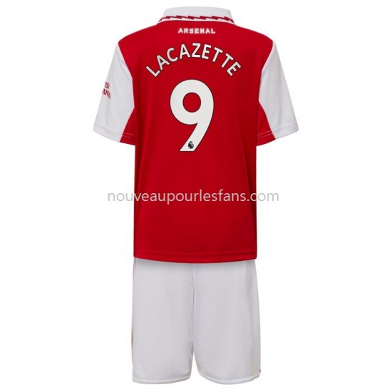 Maillot Arsenal Lacazette 9 Enfant Tenue Domicile 2022-2023 Manche Courte