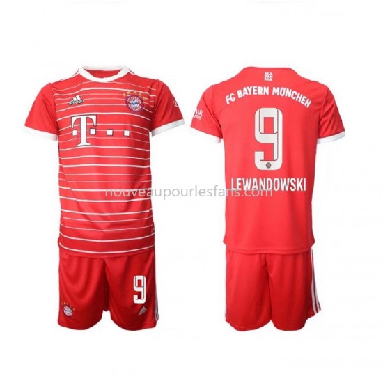 Maillot Bayern Munich Lewandowski 9 Enfant Tenue Domicile 2022-2023 Manche Courte