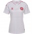 Maillot Danemark Femme Tenue Extérieur 2022 Manche Courte