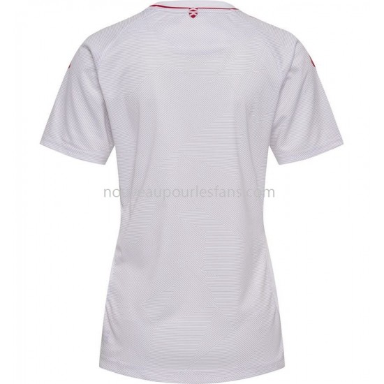 Maillot Danemark Femme Tenue Extérieur 2022 Manche Courte