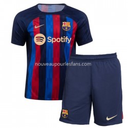 Maillot FC Barcelone Enfant Tenue Domicile 2022-2023 Manche Courte