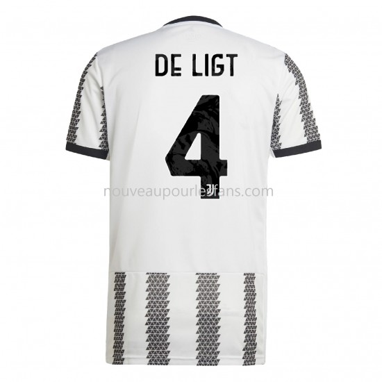 Maillot Juventus De Ligt 4 Tenue Domicile 2022-2023 Manche Courte