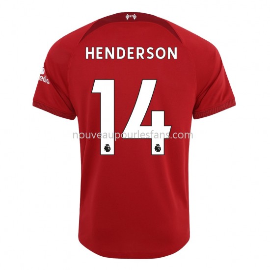 Maillot Liverpool Henderson 14 Tenue Domicile 2022-2023 Manche Courte