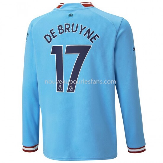 Maillot Manchester City De Bruyne 17 Tenue Domicile 2022-2023 Manche Longue