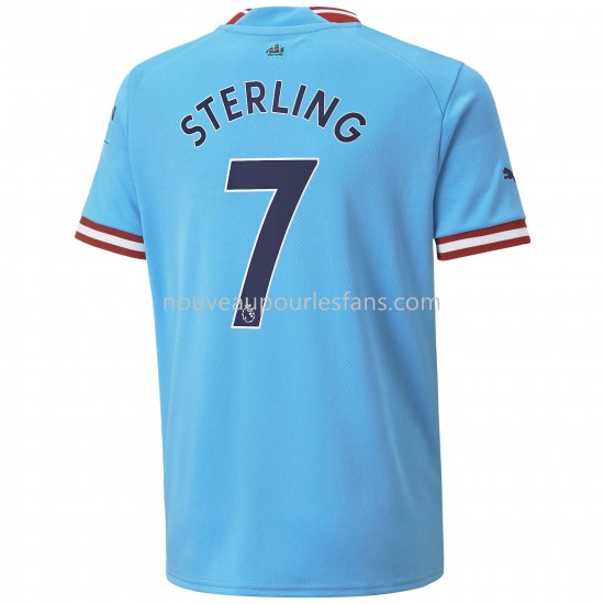 Maillot Manchester City Sterling 7 Tenue Domicile 2022-2023 Manche Courte